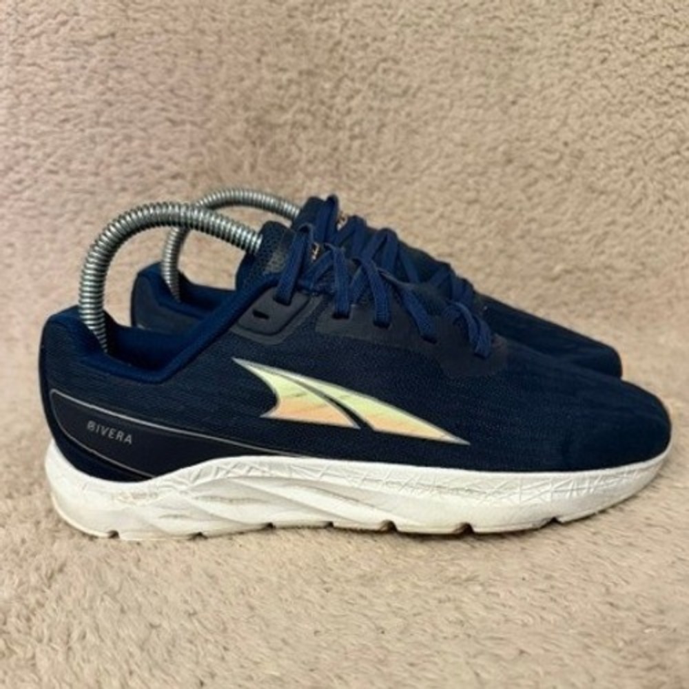 Altra Rivera Womens 6.5 Navy Blue Road Running Shoes Iridescent Logo Sneakers